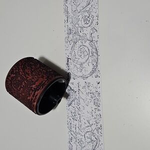 Very Vintage Stampin Round Jumbo wheel stamp 2" wide